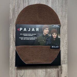Pajar Merino Wool Blend brown Beanie outdoorsy winter neutral casual unisex